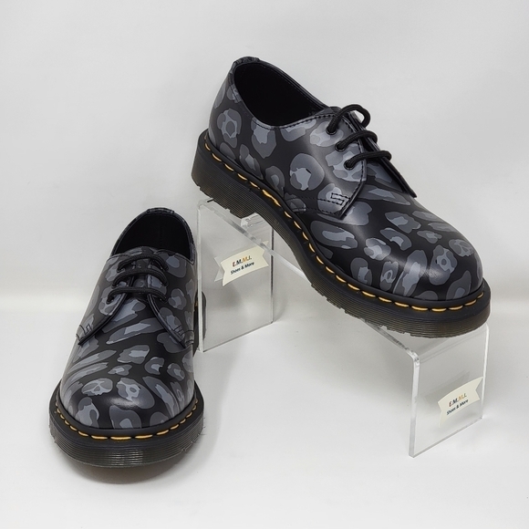 Dr. Martens 1461 Distorted Leopard Print Oxford Black/Gray- Men Sz 6/Wnms 7 New main image 11